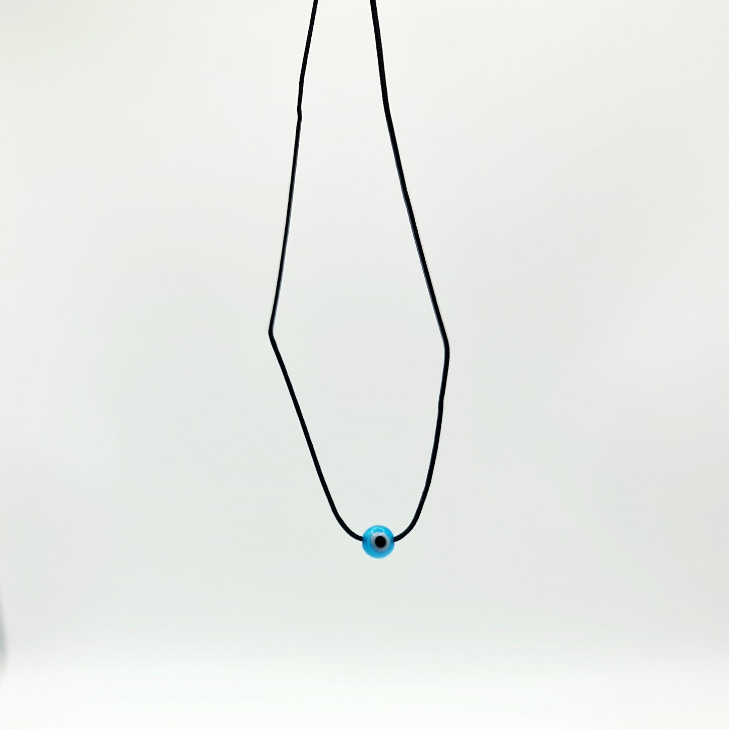 evil eye choker, cord choker, blue evil eye choker, evil eye necklace