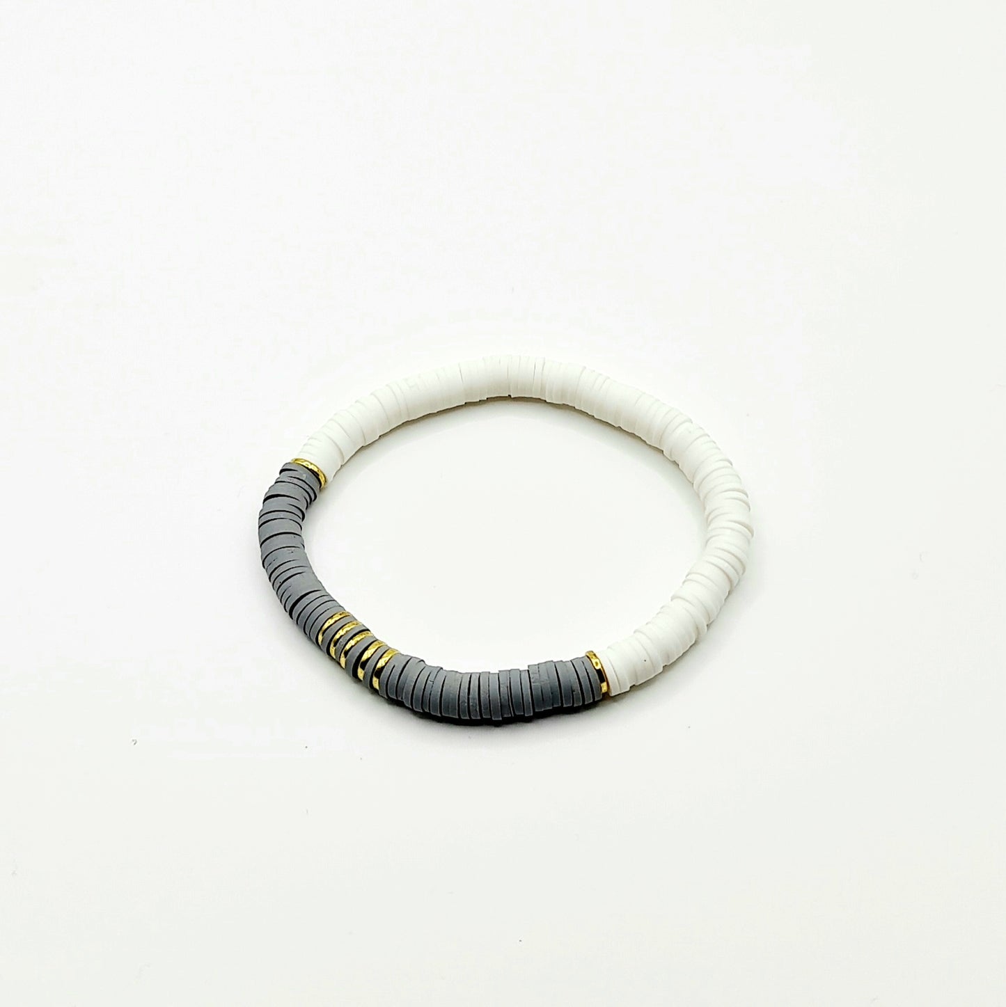 grey white and gold beaded bracelet, grey and white bracelet, grey and white beaded bracelet, grey and gold beaded jewellery