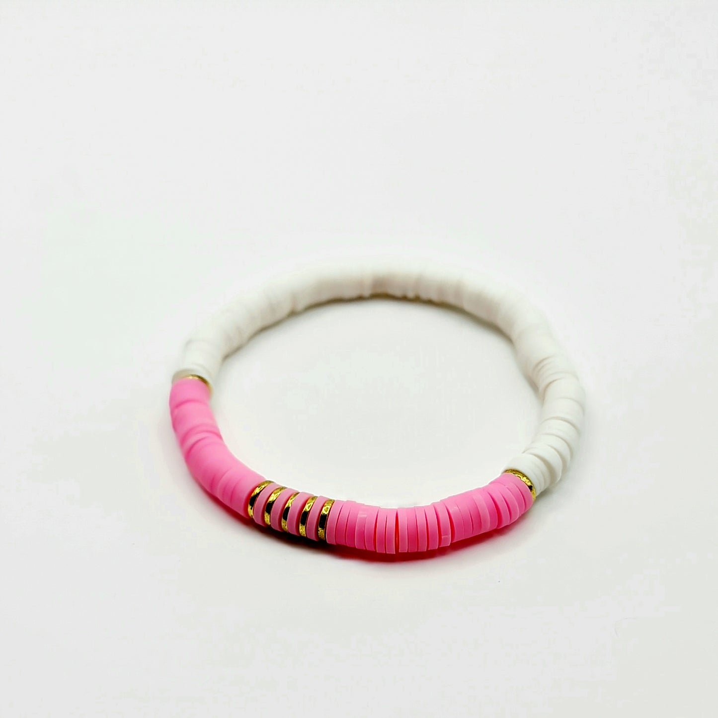 pink white and gold beaded bracelet, pink and white bracelet, pink and white beaded bracelet, pink and gold beaded jewellery