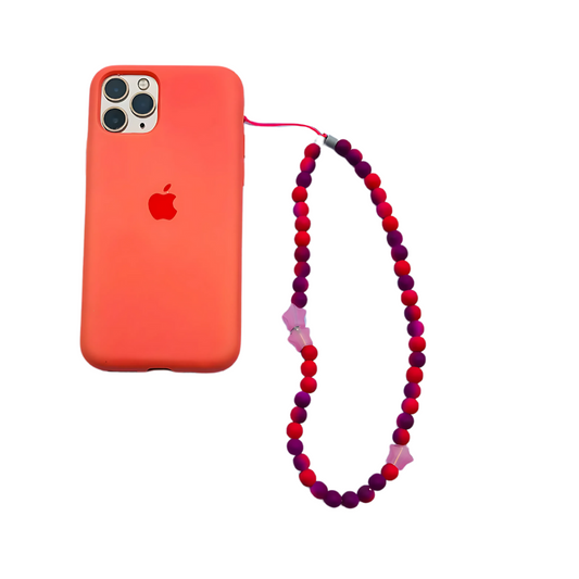 Colorful beaded phone charm, boho tassel, handmade accessory. Arcobaleno Beads phone strap, stylish phone accessory, unique design. Buy now, phone charm, add personality