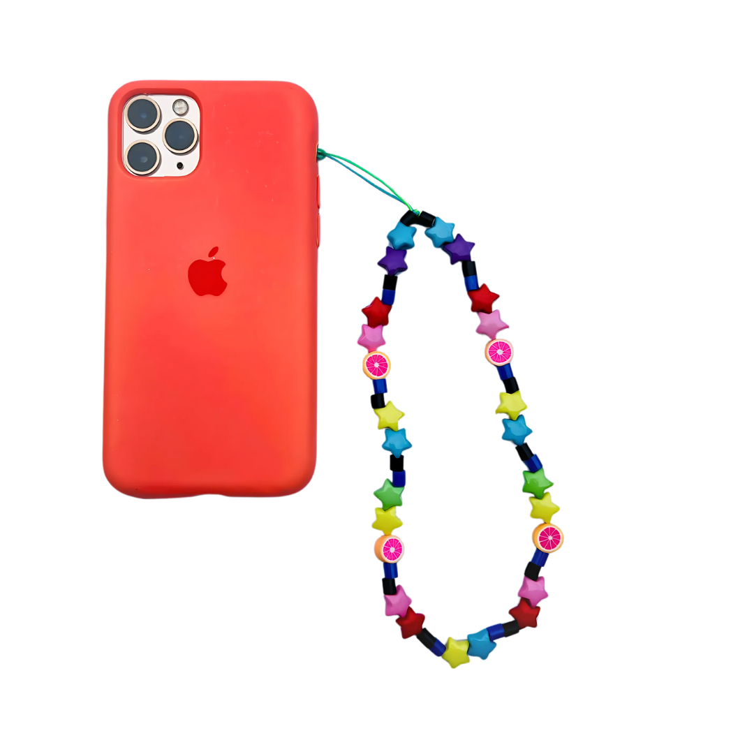 Colorful beaded phone charm, boho tassel, handmade accessory. Arcobaleno Beads phone strap, stylish phone accessory, unique design. Buy now, phone charm, add personality