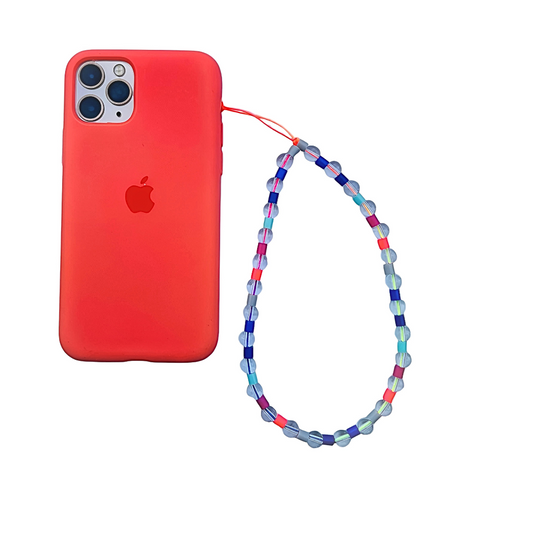 Colorful beaded phone charm, boho tassel, handmade accessory. Arcobaleno Beads phone strap, stylish phone accessory, unique design. Buy now, phone charm, add personality